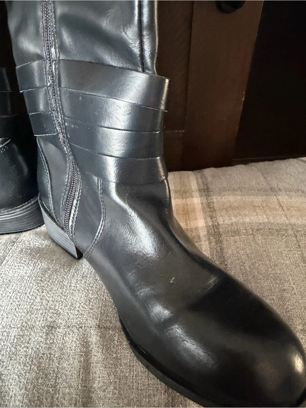 St. John's Bay Black and Brown Over-the-Knee Riding Boots